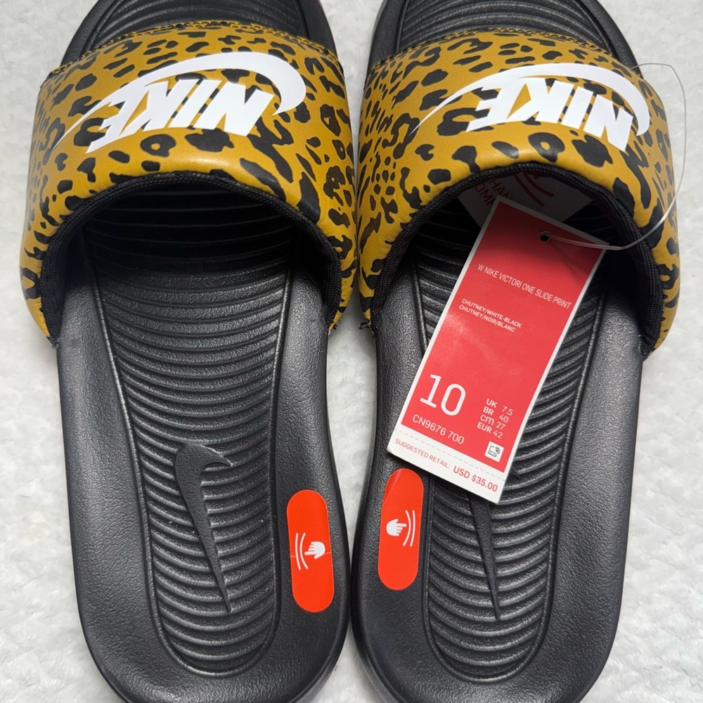 Nike Leopard Print Slides - Picture 2 of 3